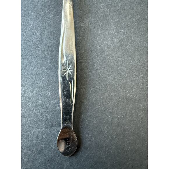 Vintage Atomic Double Ended Spoon Stainless Steel Starburst MCM Retro (1) - Picture 2 of 5